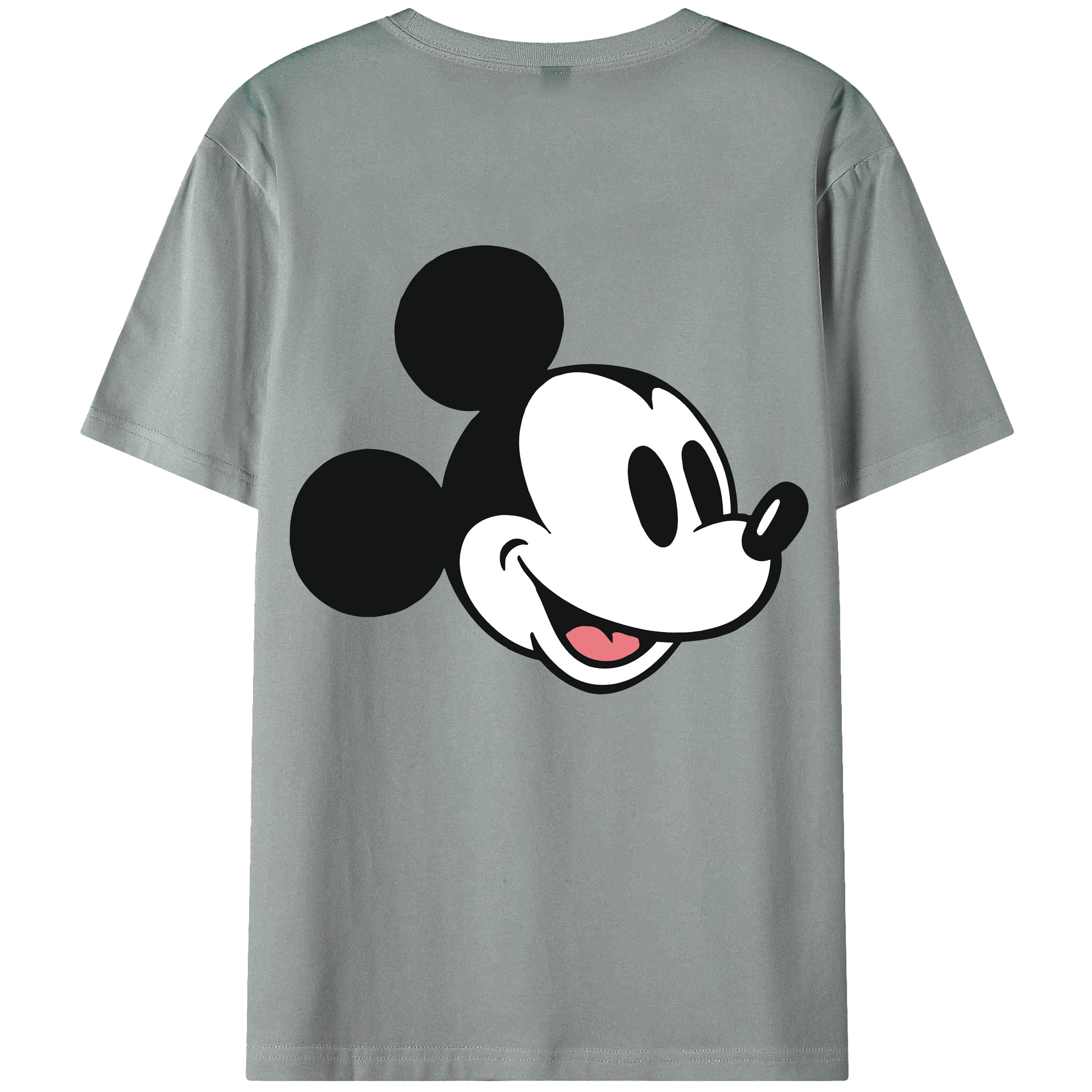 ミッキーマウス Mickey Mouse 綿100％ メンズ半袖Tシャツ（バックプリント） 通気性